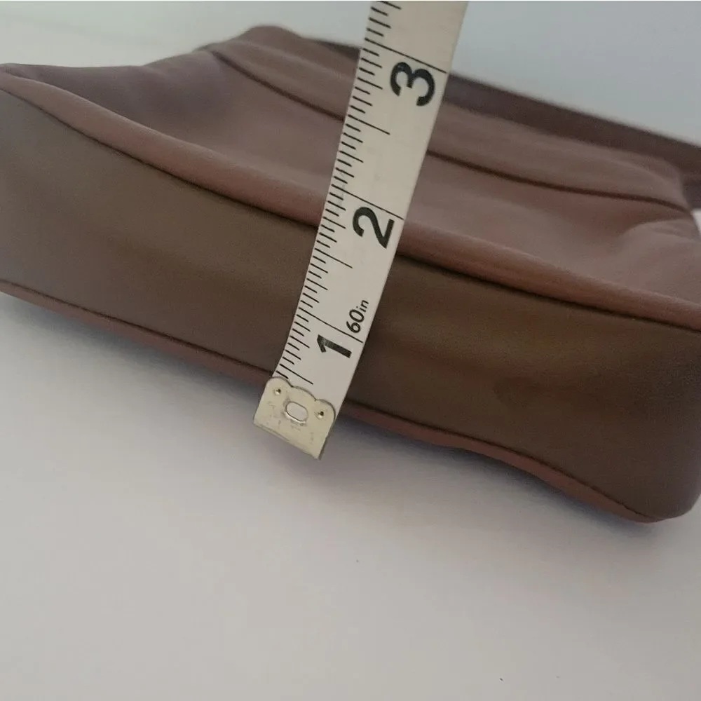 Evan Picone Brown Leather Crossbody Purse
